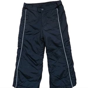 Athletech Kids Black Snow Pants Size 4 - 5 XS Poly Nylon Belt Zippered Bottoms
